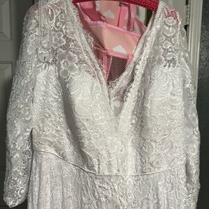 Elegant White Lace Dress wedding dress